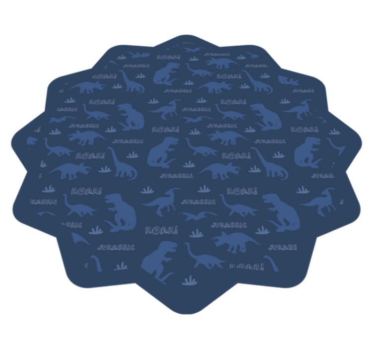 Dinosaur Outlines kids rug - TenStickers