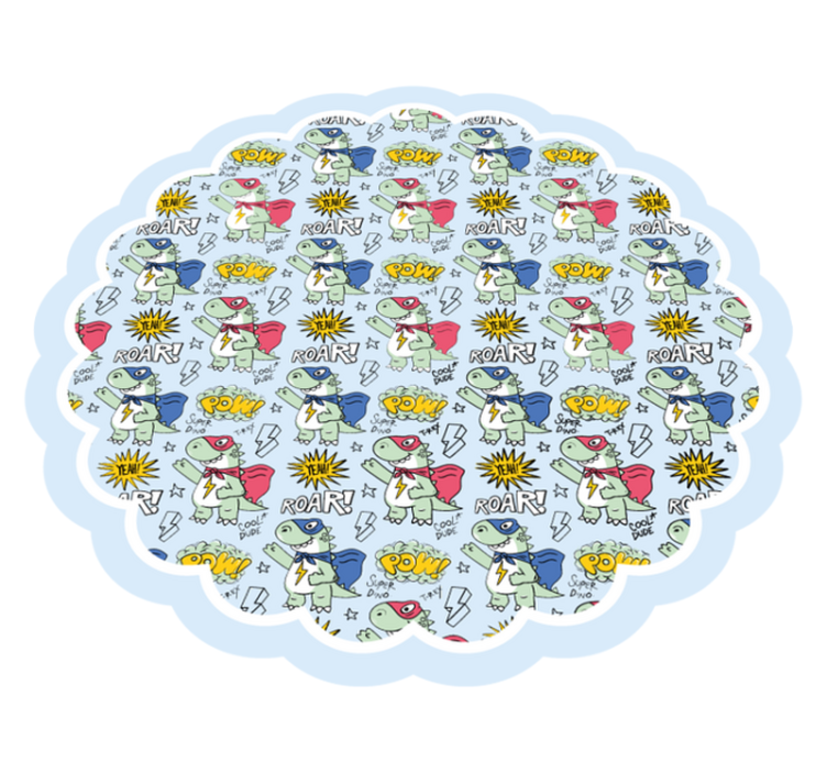 Superhero Dinos kids carpet - TenStickers