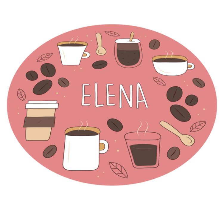 Personalized Caffeine custom floor mat - TenStickers