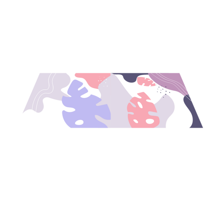 Coloured Monstera Leaf nature rug - TenStickers