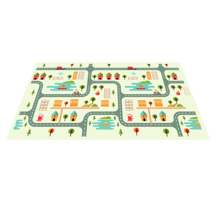 road playmat children road rug - TenStickers