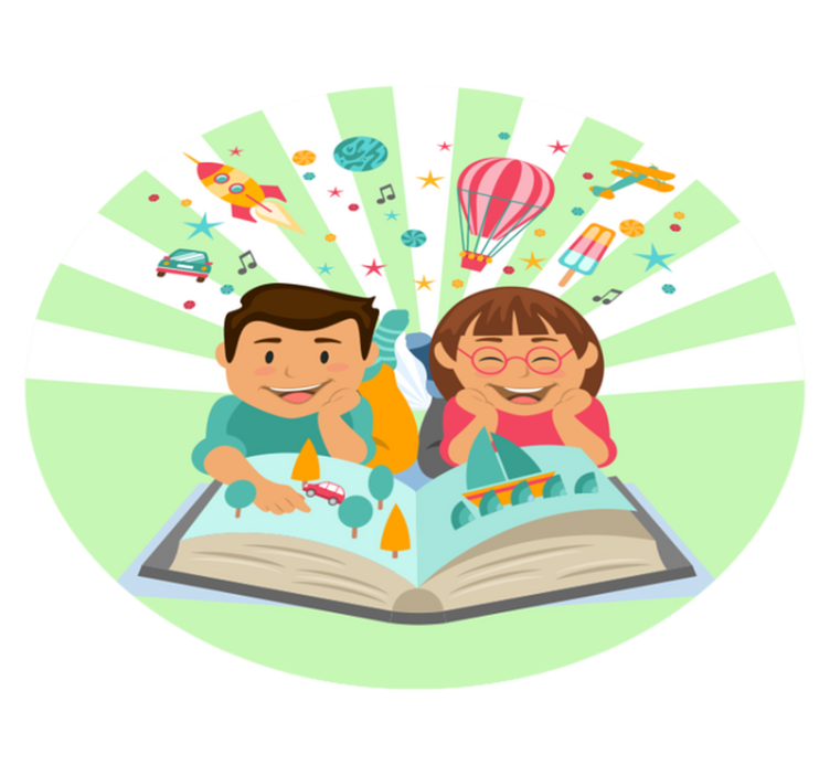 Imaginative Reading kids carpet - TenStickers