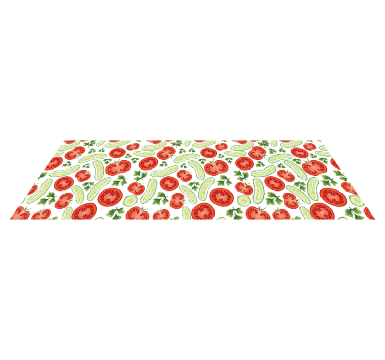 Vegetable Motif kitchen mat - TenStickers
