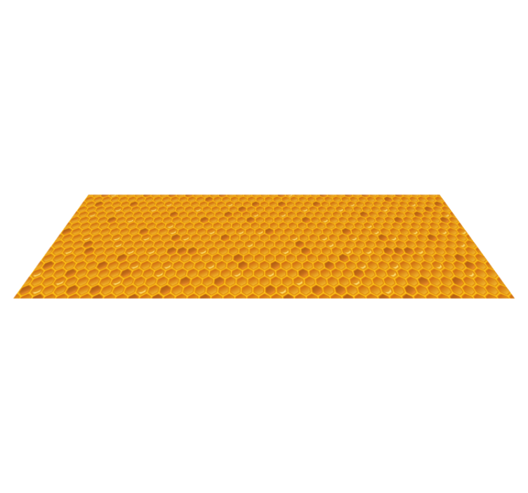 Honeycomb concept kitchen mat - TenStickers