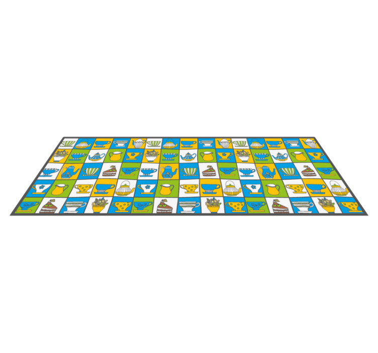 Culinary Patterns kitchen mat - TenStickers
