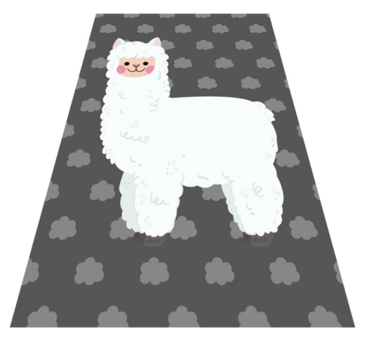 Playful Alpaca Shape kids rug - TenStickers