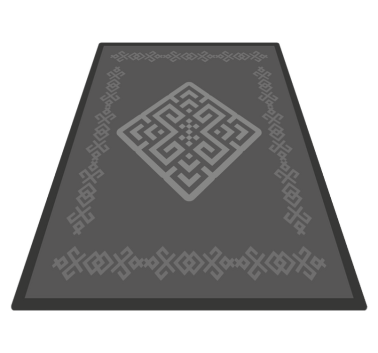 Intricate Geometric Pattern grey rug - TenStickers