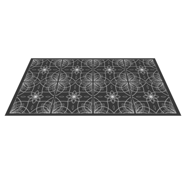 Botanical Sketch floral rug - TenStickers