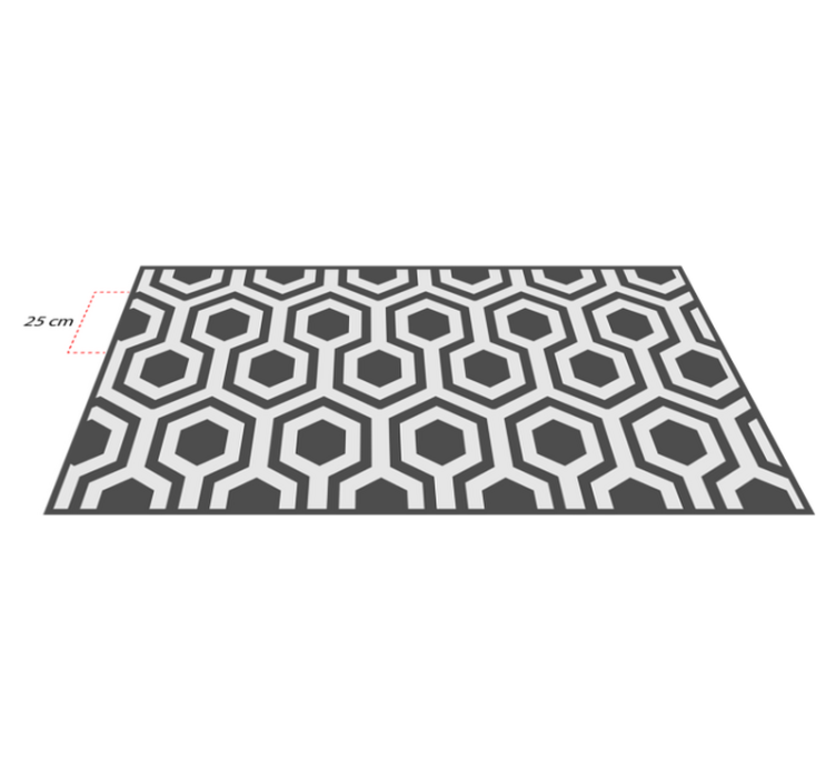 Hexagonal Patterns geometric rug - TenStickers