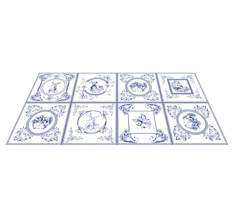 Porcelain Elegance tile carpet - TenStickers