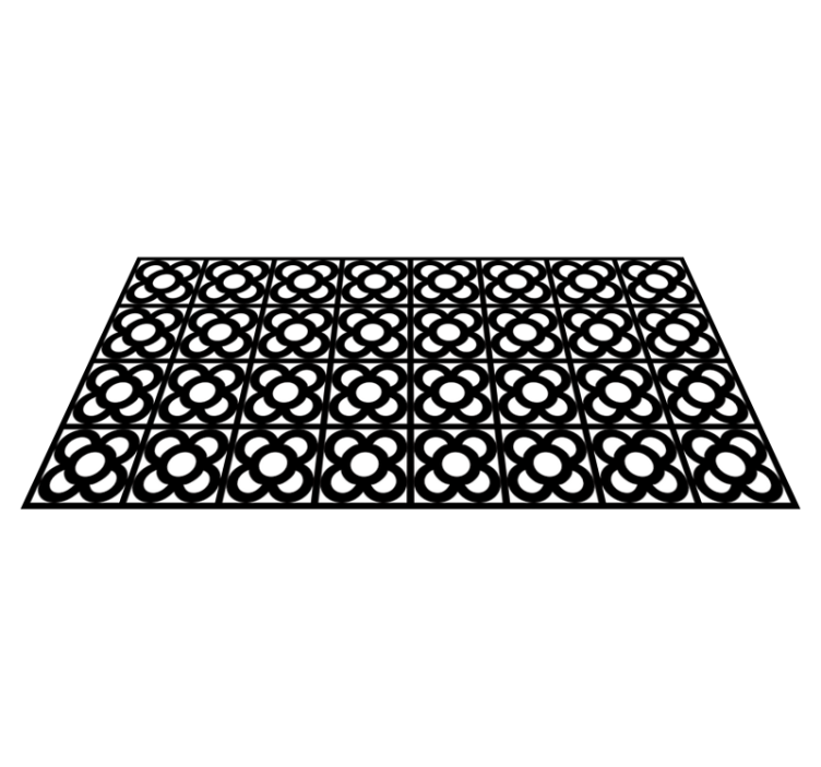 Circular Motifs geometric rug - TenStickers