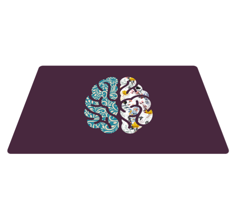 Botanical Yin Yang floral rug - TenStickers