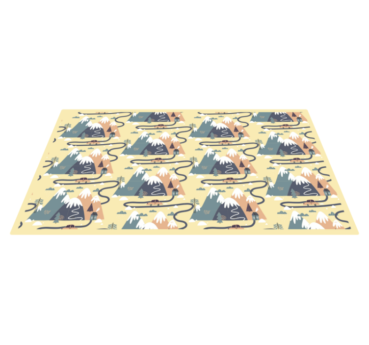 Mountain Wildlife kids rug - TenStickers