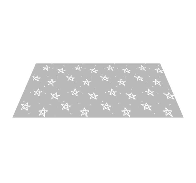 Silver Star Pattern kids rug - TenStickers