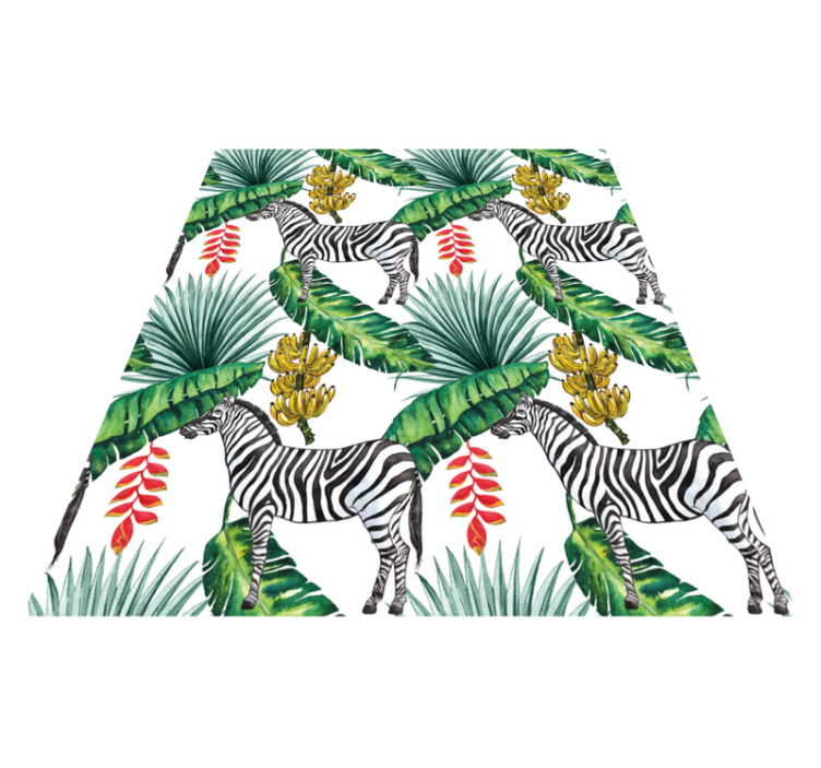 Tropical Zebra animal mat - TenStickers