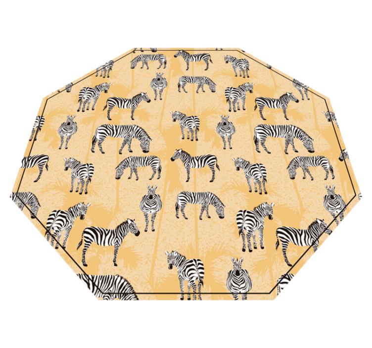 Zebra Safari Pattern animal print rug - TenStickers