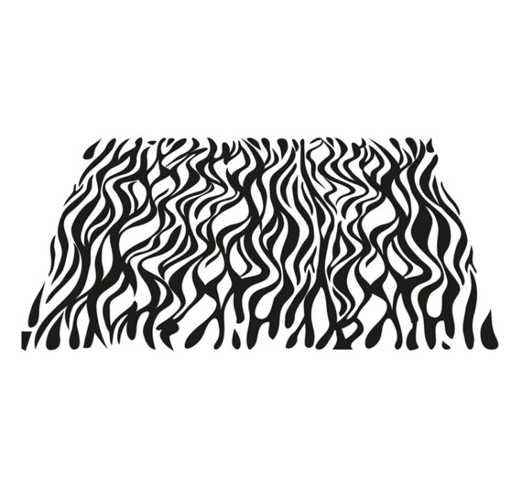 Zebra-Inspired Pattern animal print rug - TenStickers