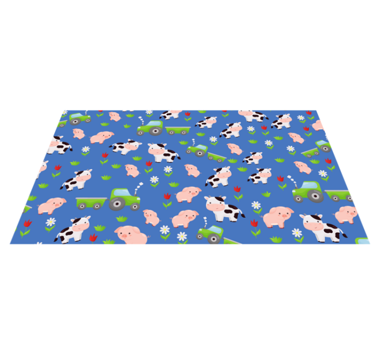 Playful Farmyard kids rug - TenStickers