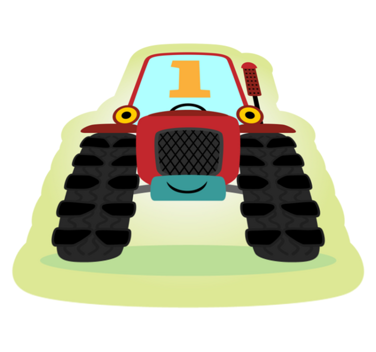 Tractor Illustration kids carpet - TenStickers