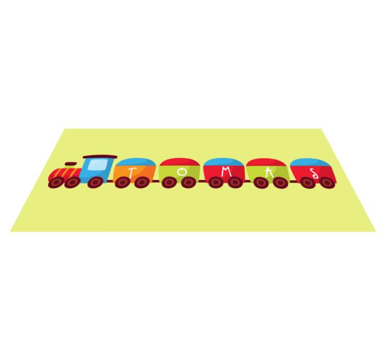 Personalized Train custom floor mat - TenStickers