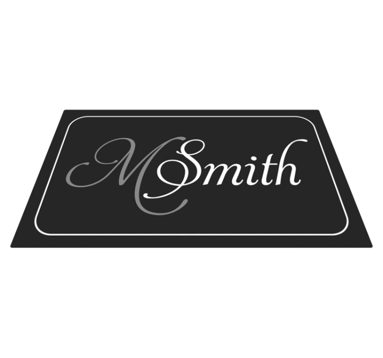 Customizable Monogram custom floor mat - TenStickers