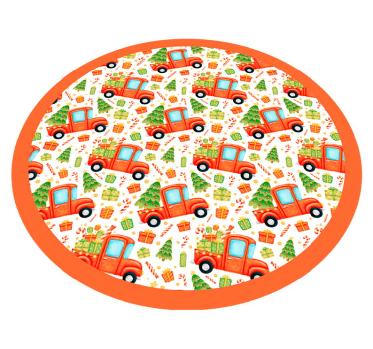 Playful Transport Circle kids rug - TenStickers
