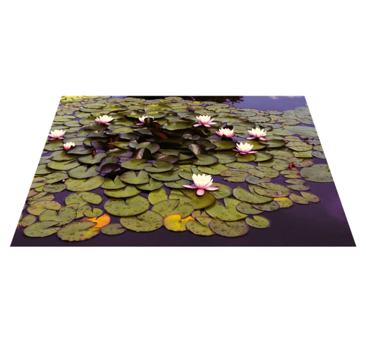 Lily Pond Beauty floral rug - TenStickers