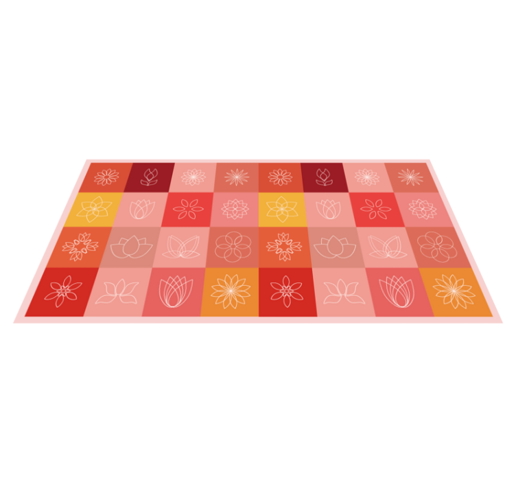 Blooming Gradient Collection floral rug - TenStickers