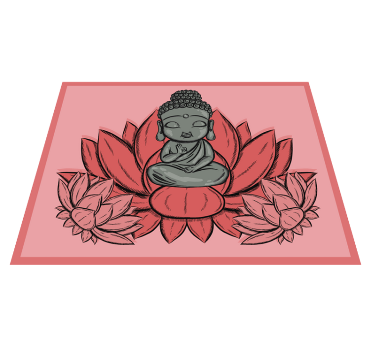 Meditative Buddha Artwork mandala rug - TenStickers