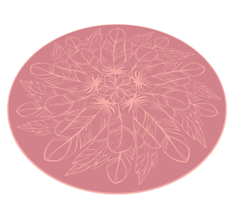 Botanical Symmetry floral rug - TenStickers