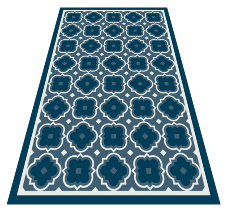 Blue mosaic pattern mosaic floor tiles - TenStickers