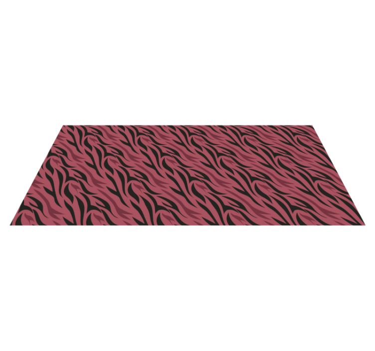Abstract Zebra Waves animal print rug - TenStickers