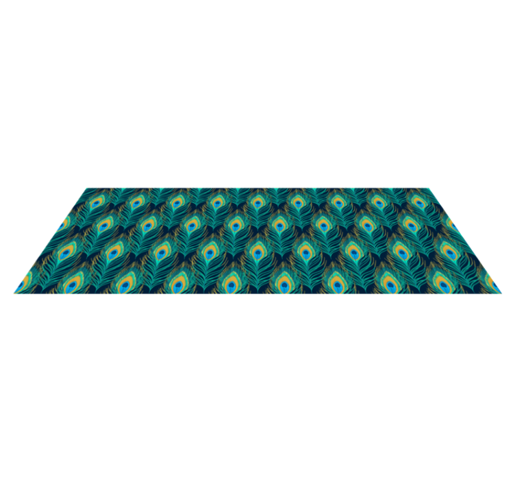 Peacock Feather Elegance animal mat - TenStickers