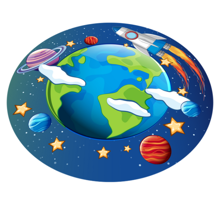 Planetary Orbit kids carpet - TenStickers