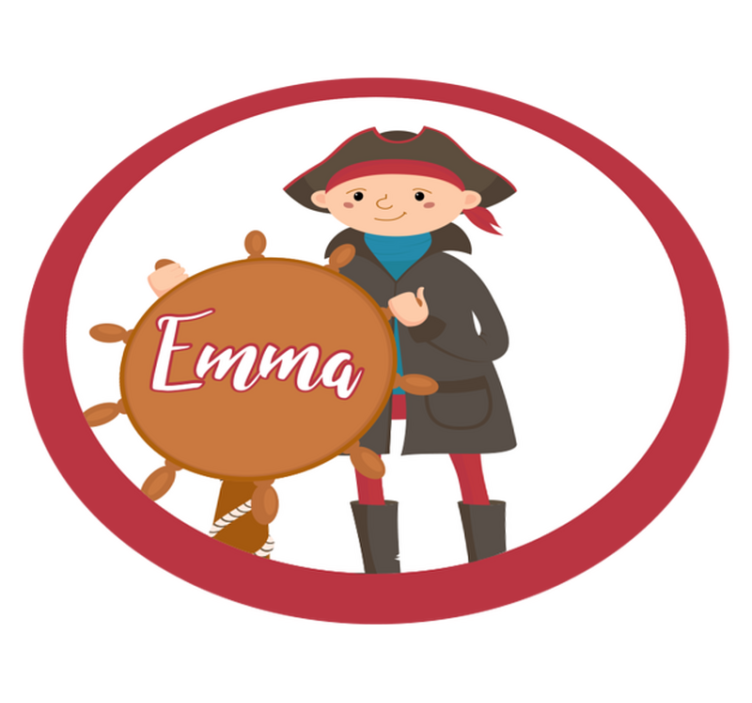 Pirate Customizable custom floor mat - TenStickers