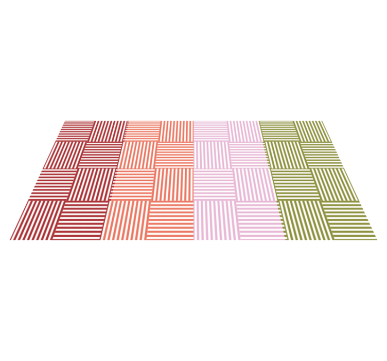 Striped Color Blocks stripes rug - TenStickers