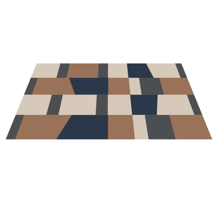Abstract modern tile geometric rugs - TenStickers