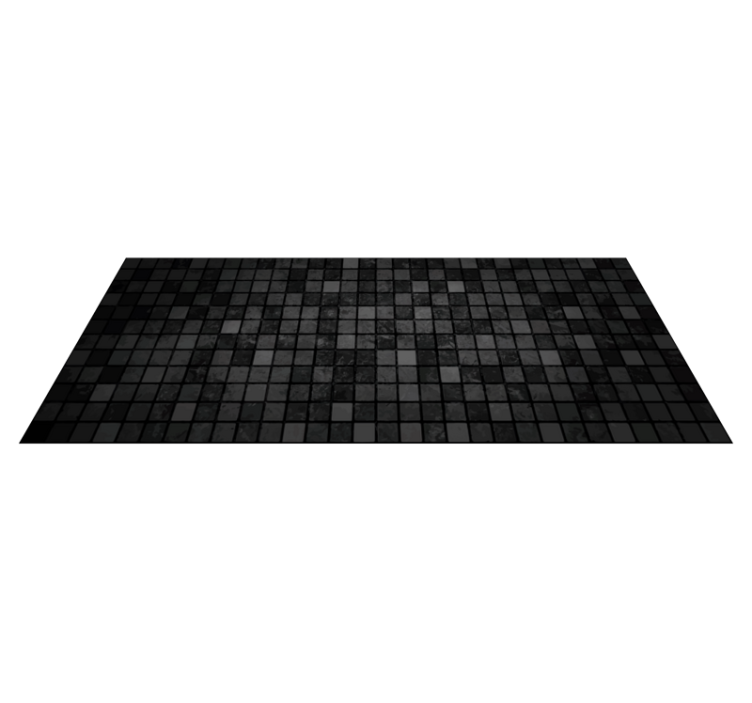Black squares geometric rugs - TenStickers