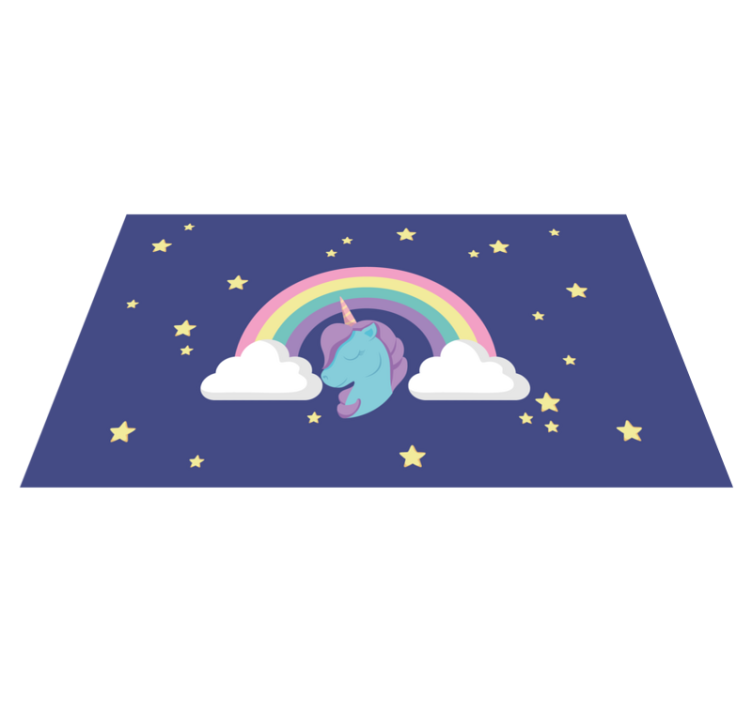 Unicorn Rainbow Graphic kids carpet - TenStickers