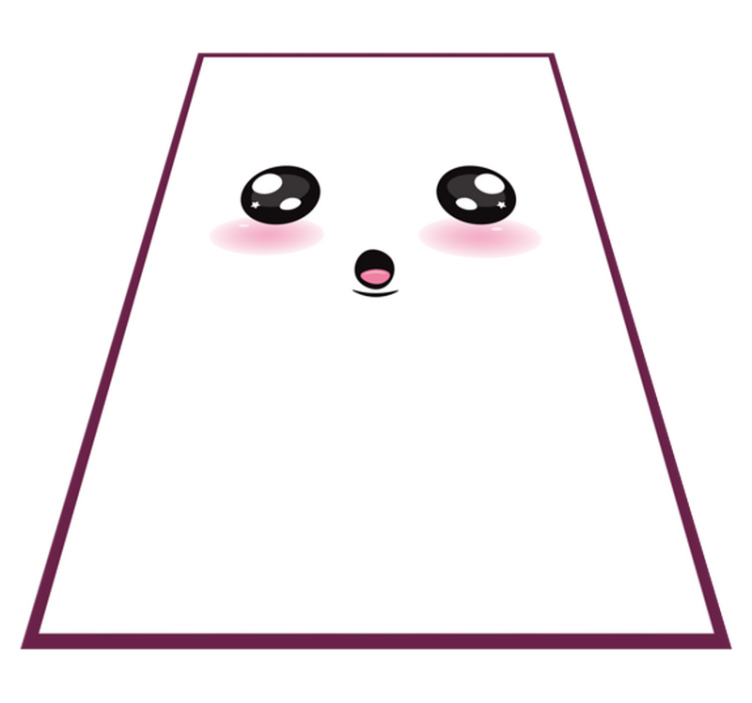 Cute Kawaii Face kids carpet - TenStickers