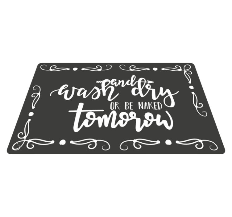 Laundry naked tomorrow custom rug - TenStickers