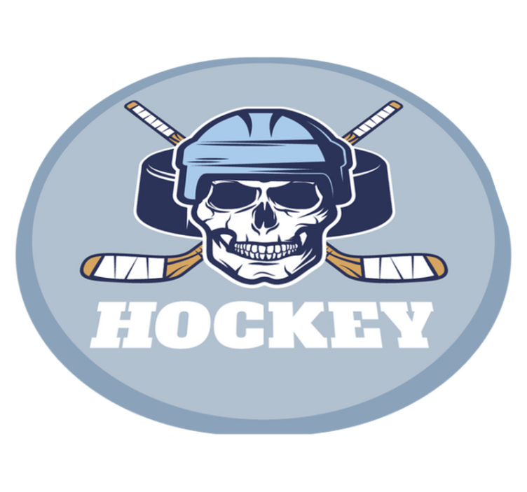 Ice Hockey star circle game mat - TenStickers