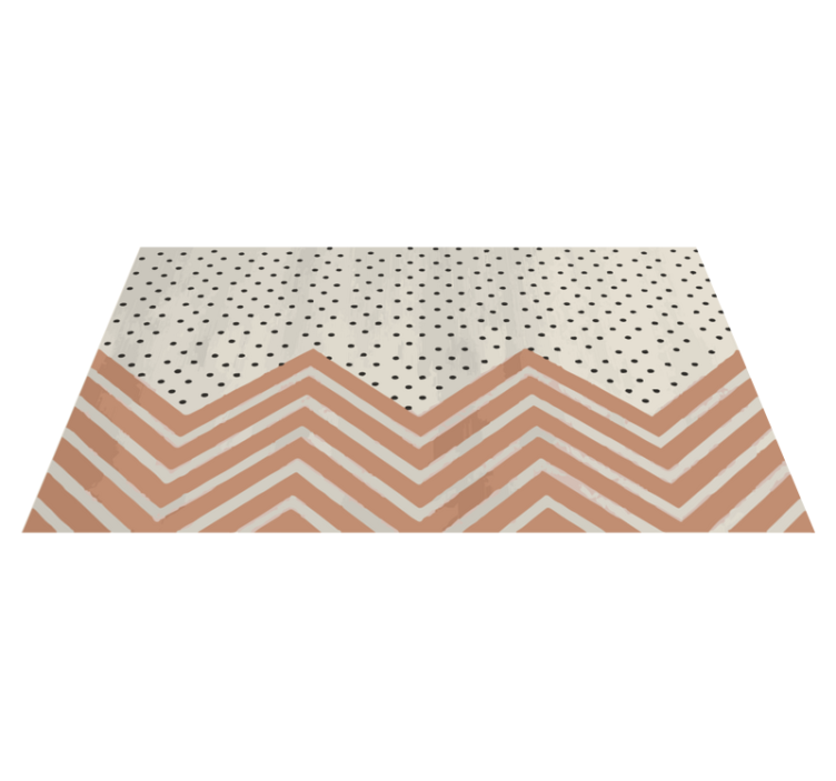 Zigzag dottet pattern geometric rug - TenStickers