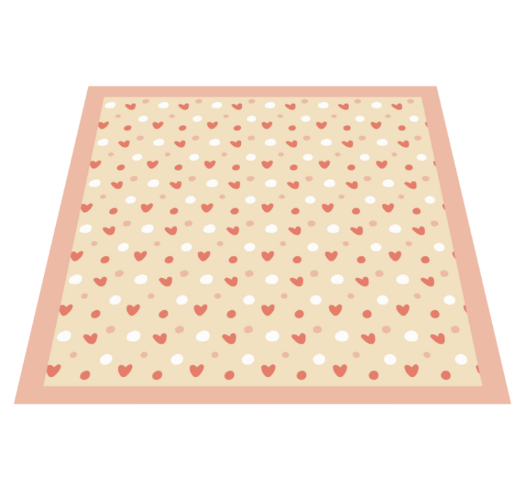 Heart Pattern Decor nursery rug - TenStickers