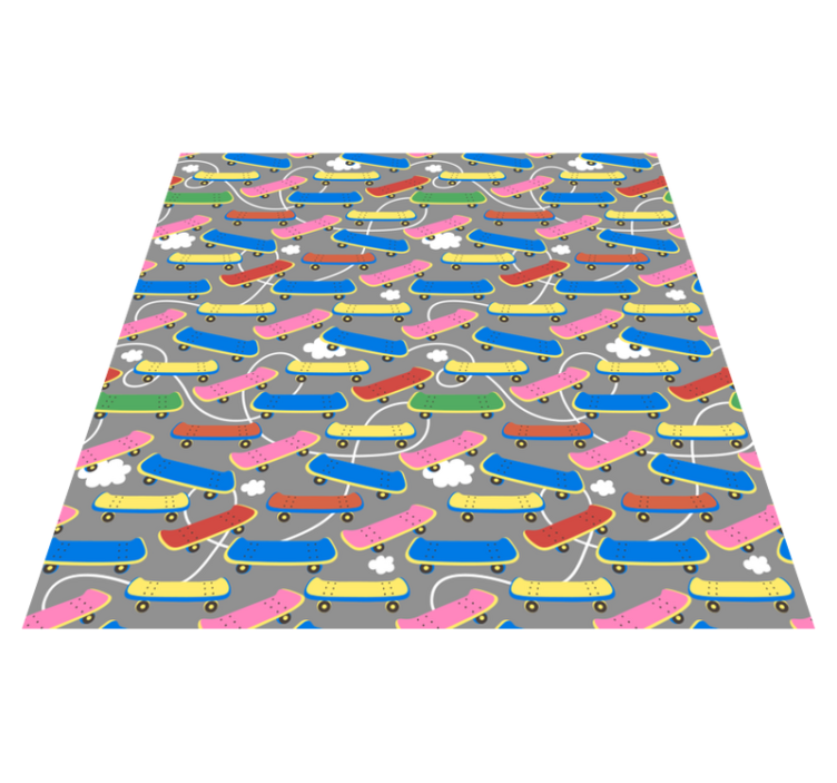 Skateboard Pattern kids rug - TenStickers