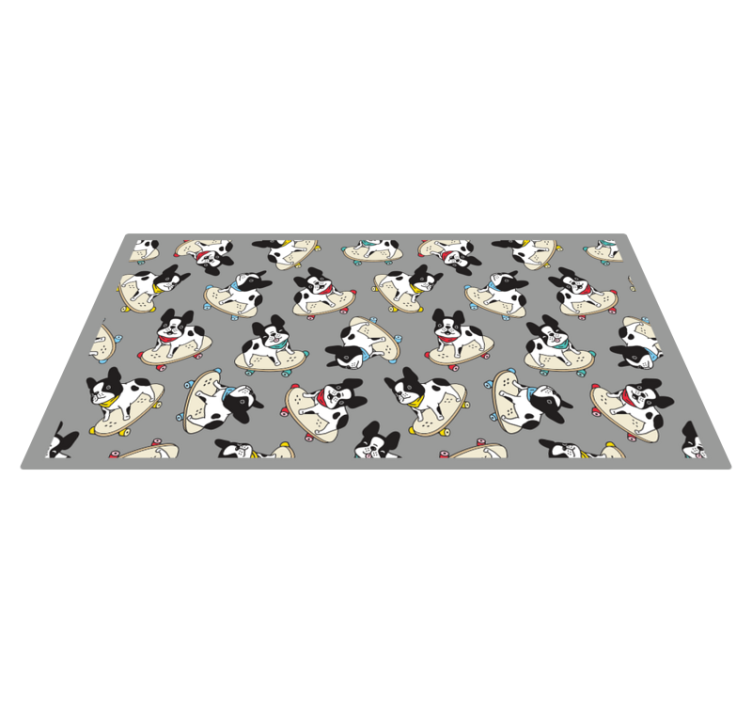 Skating Dogs Pattern kids carpet - TenStickers