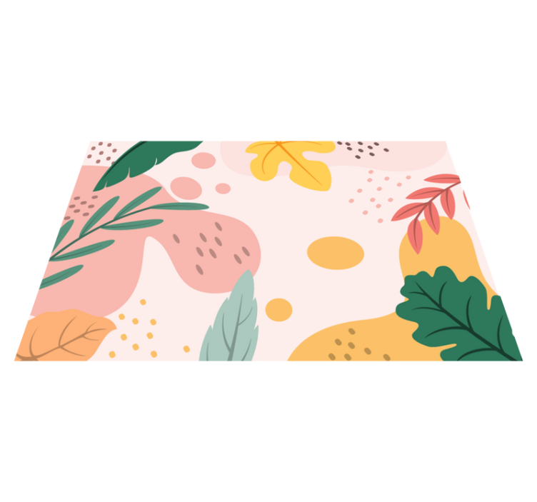 Autumn tropical leaves floral rug - TenStickers