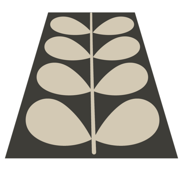 Dark Orla Kiely modern vinyl rug - TenStickers