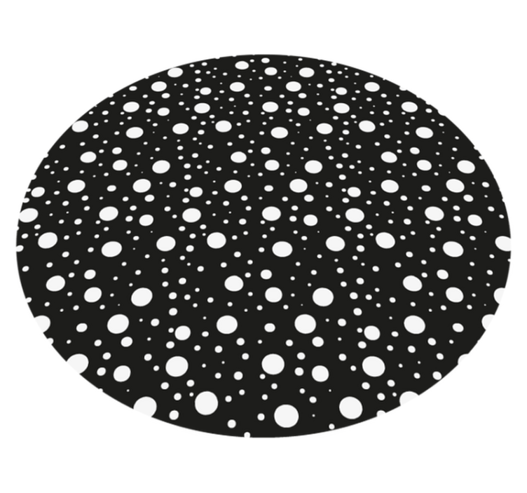 Grey and black polka dots nursery rug - TenStickers