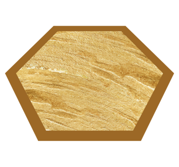 Hexagonal grain texture wood effect rug - TenStickers